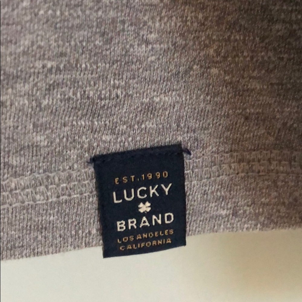 NWT Lucky Brand Snap Henley Long Sleeve Gray - Picture 4 of 7
